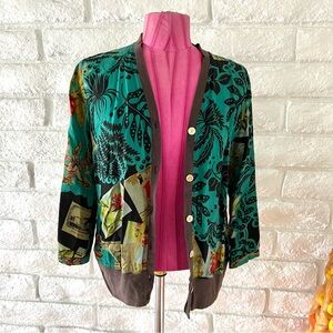Citron Santa Monica Cardigan Retro Hawaii Americana